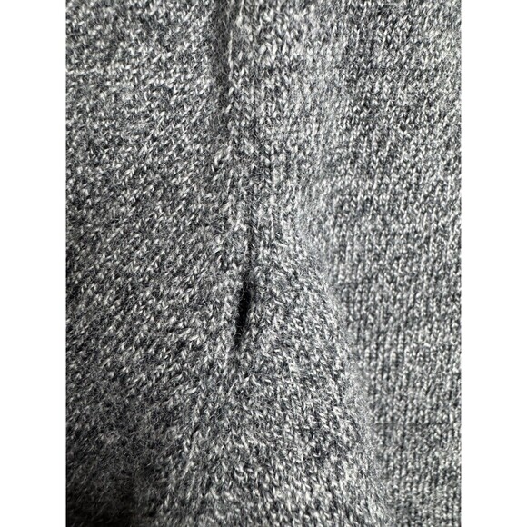 K+J2 Grey Pepper Merino Wool Sweater Mens Size XL Shawl Neck Gray *See Pics* - Picture 10 of 16